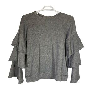Penelope Project women's Medium Tiered bell sleeve dropped shoulder sweatshirt